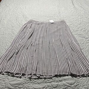 J. Crew Black and White A-Line Skirt